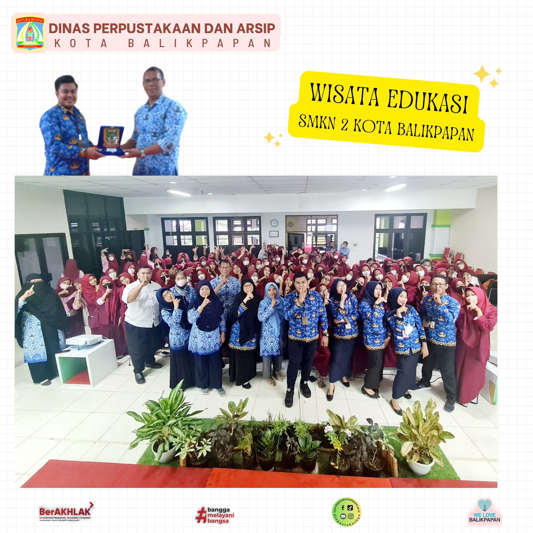 Kunjungan Industri sekaligus Wisata Arsip Siswa SMK Negeri 2 Balikpapan