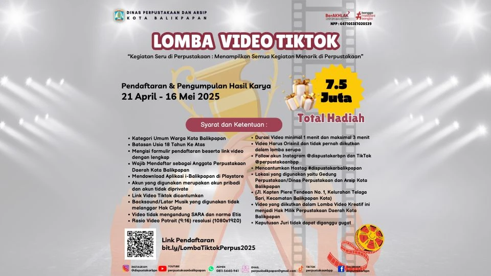 Lomba Video Tiktok Dispustakar 2025 Lomba Video Tiktok Dispustakar 2025